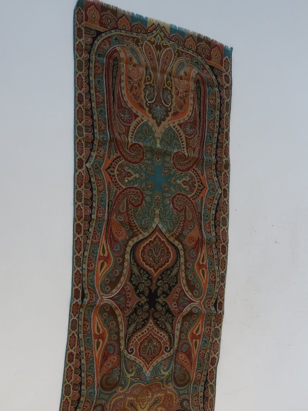 Womens Etro (Item- 3) Floral Wool Silk Rectangle Fringe Scarf